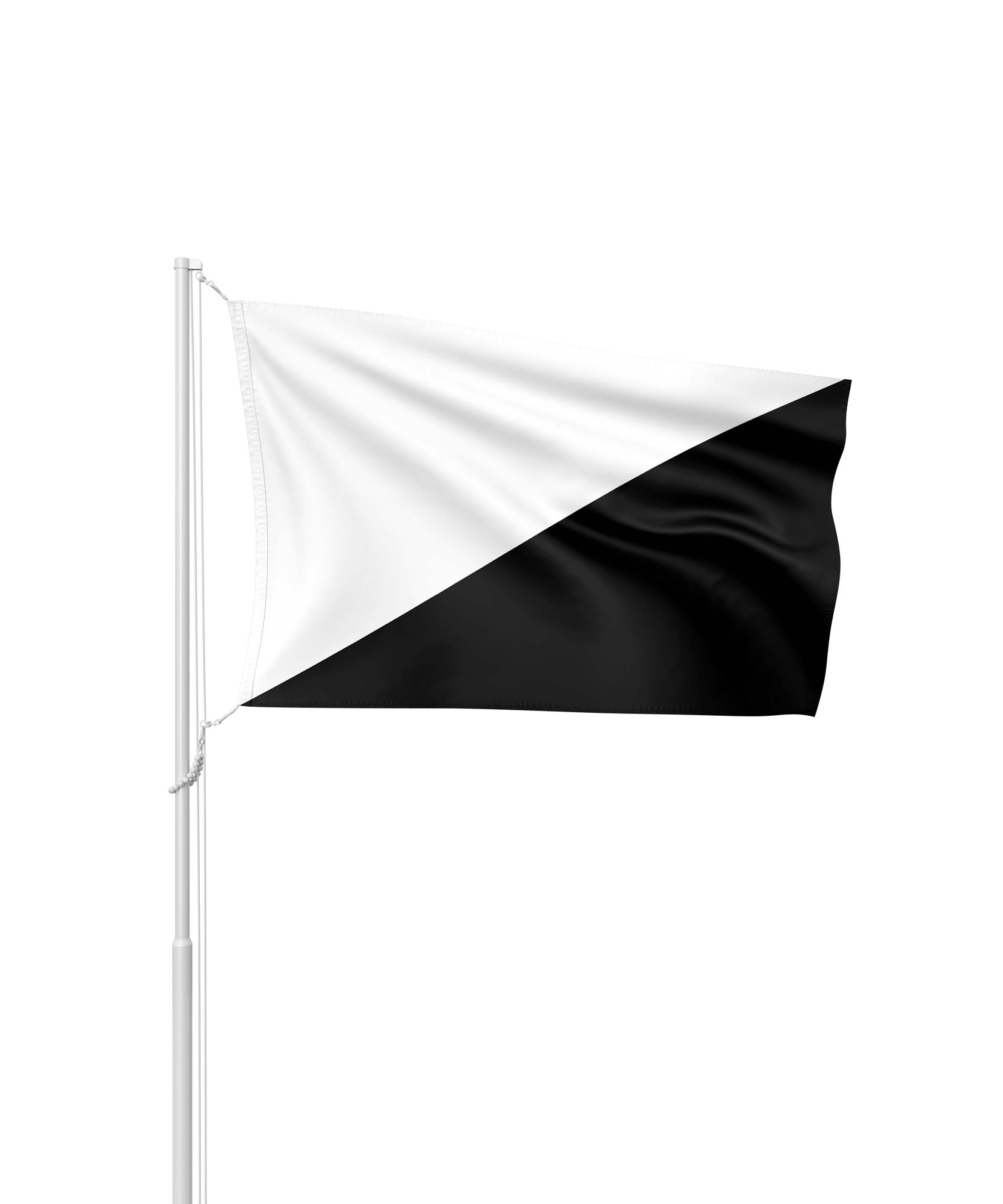 Black & White Diagonal Flag– Blue Flag Manufacturing