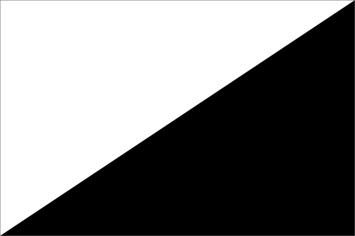 Black & White Diagonal Flag– Blue Flag Manufacturing