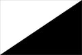 Black & White Diagonal Flag